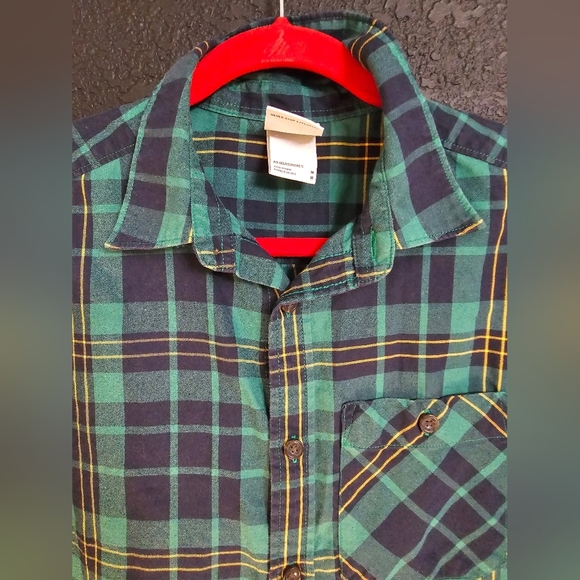 The North Face Button Shirt Long Sleeve Plaid Green MEN'S SIZE Medium 1 Pocket - Picture 3 of 10